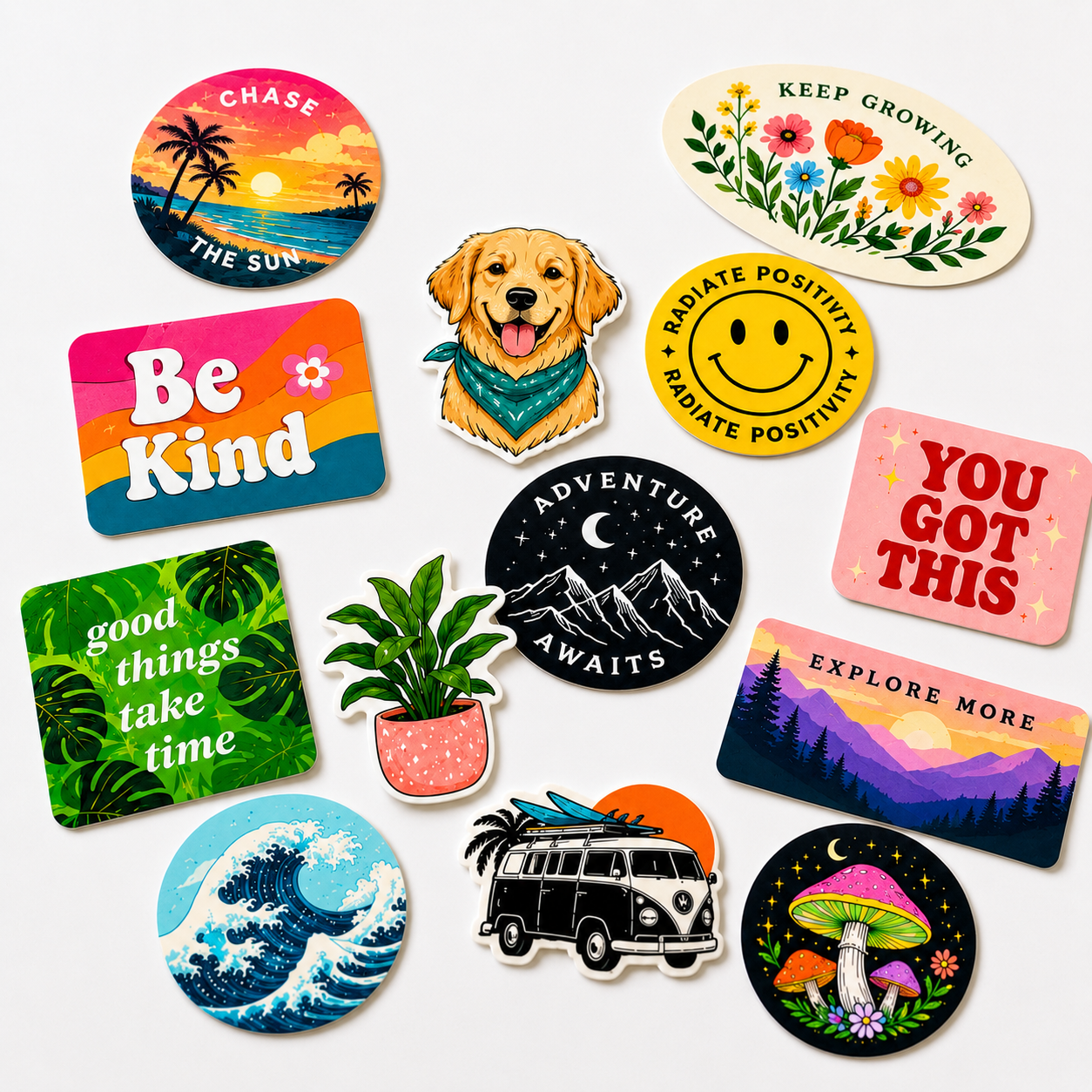 Diecut Stickers - White vinyl material