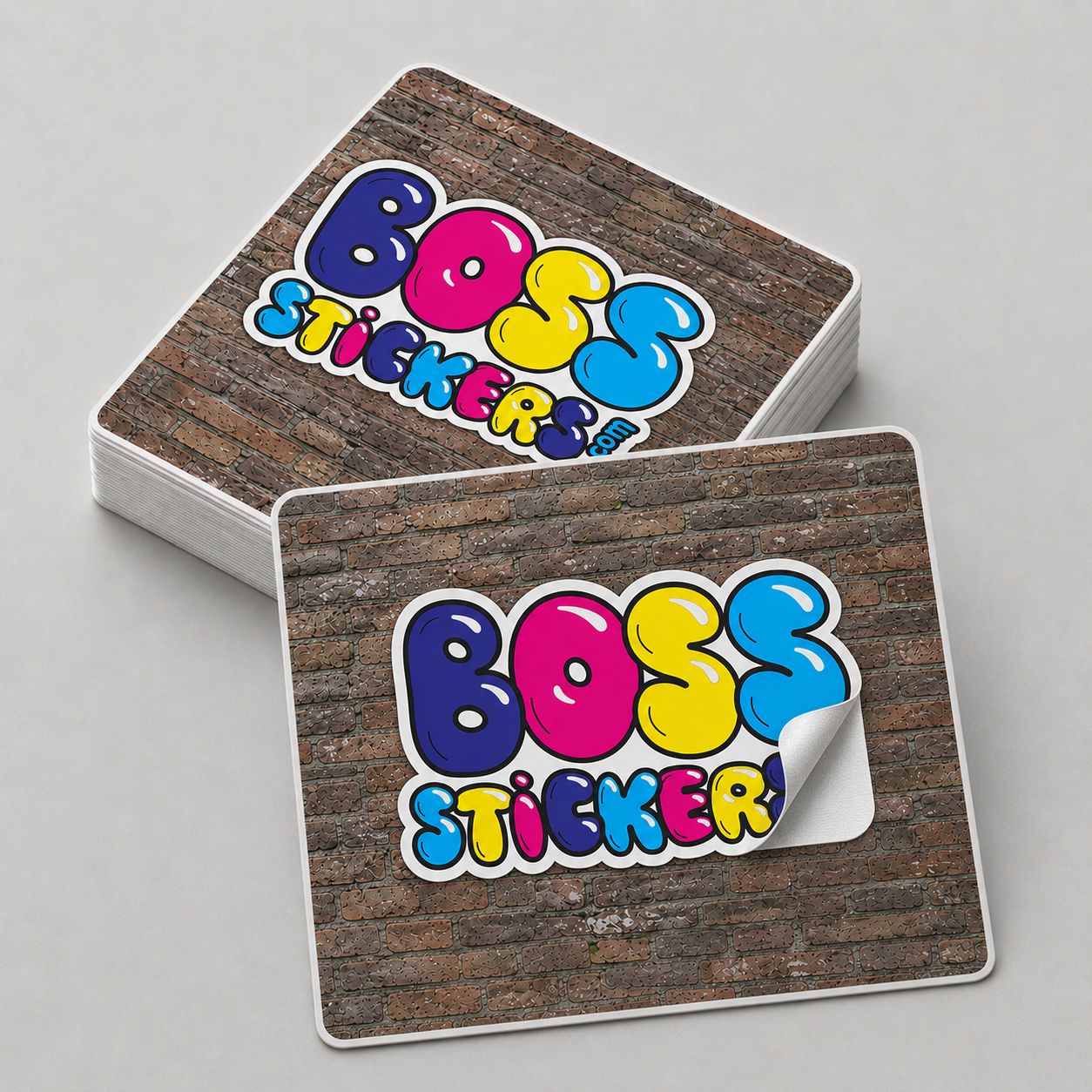 Kiss Cut Stickers - White vinyl material